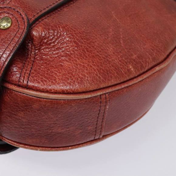 BURBERRY Shoulder Bag Leather Red Auth ti2068 - Picture 14 of 16